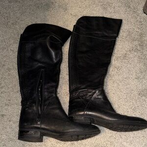 Vince Camuto Black Leather Knee-High Boots